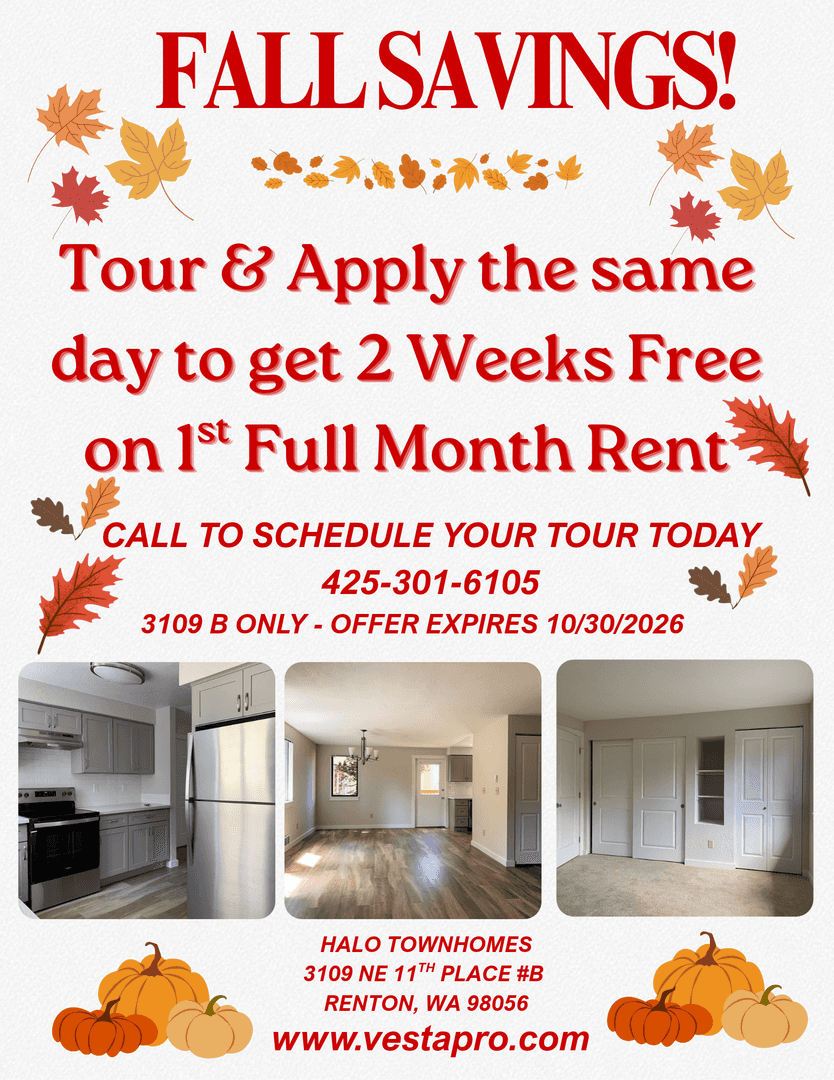 Renton Townhome: 3109 NE 11th Pl