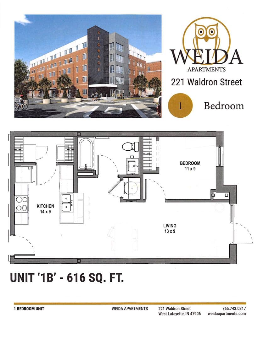 West Lafayette Apartment: 221 Waldron Street