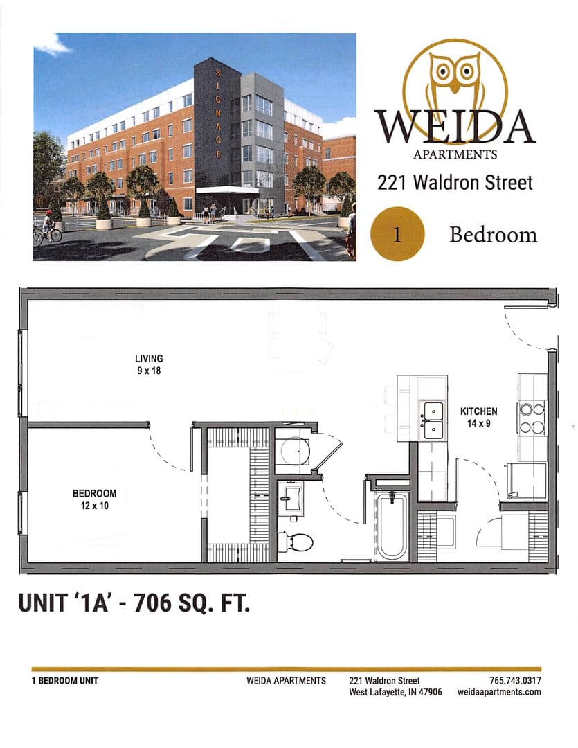 West Lafayette Apartment: 221 Waldron Street