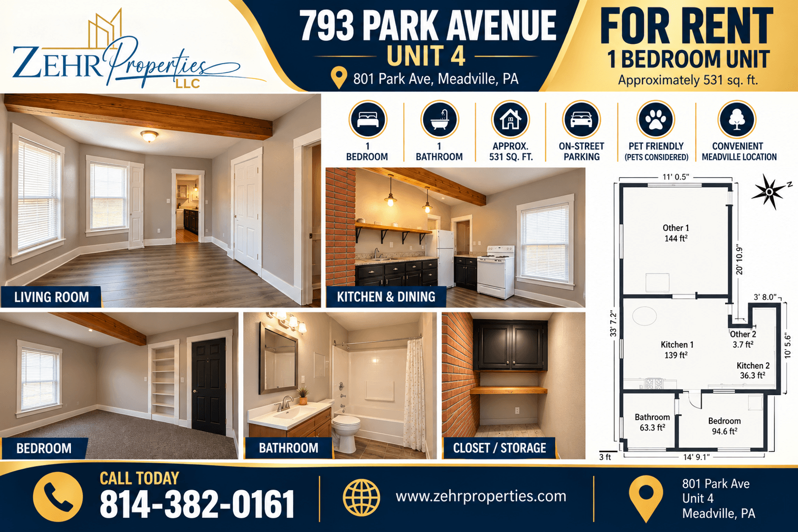 Meadville Apartment: 793 Park Ave