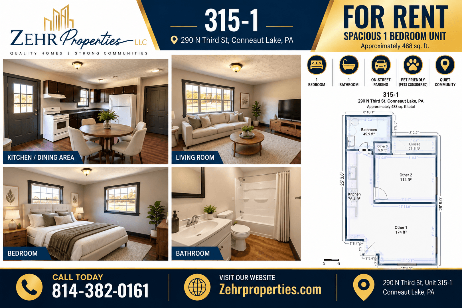 Conneaut Lake Apartment: 290-330 N Third St