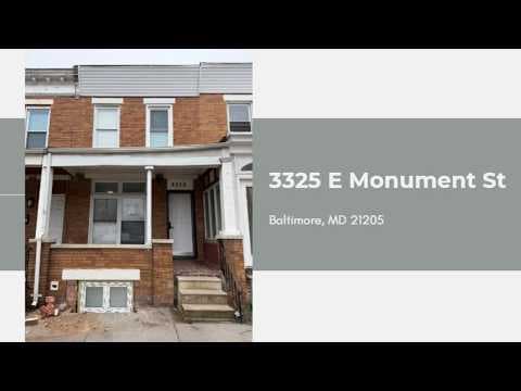 Baltimore Condo: 3325 East Monument Street
