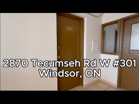 Windsor Condo: 2870 Tecumseh Rd W Unit 301