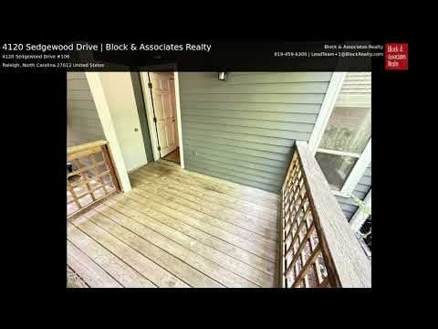 Raleigh Condo: 4120 Sedgewood Drive