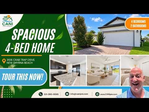 New Smyrna Beach House: 3106 Crab Trap Drive