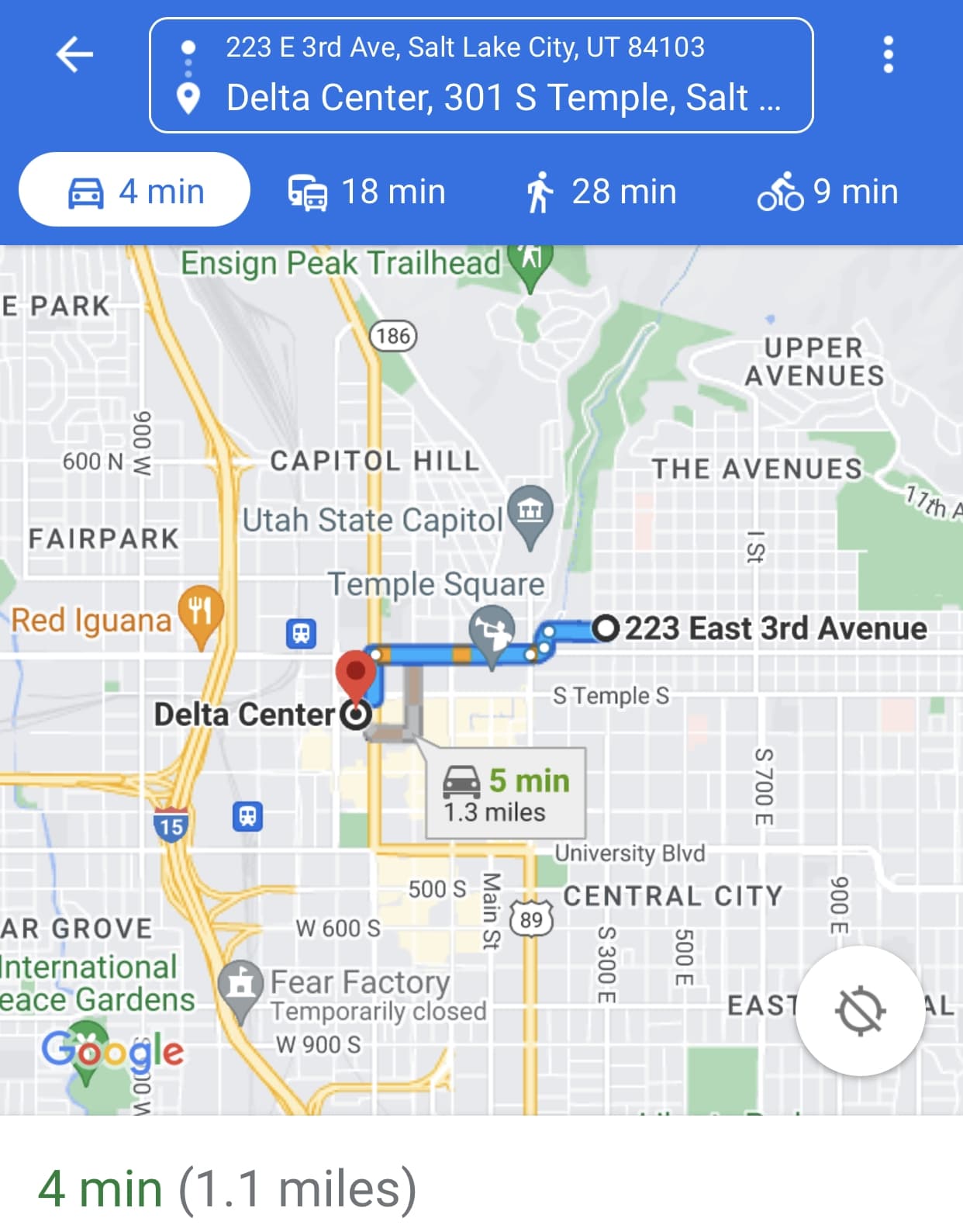 Salt Lake City Apartment: 223 E 3rd Ave