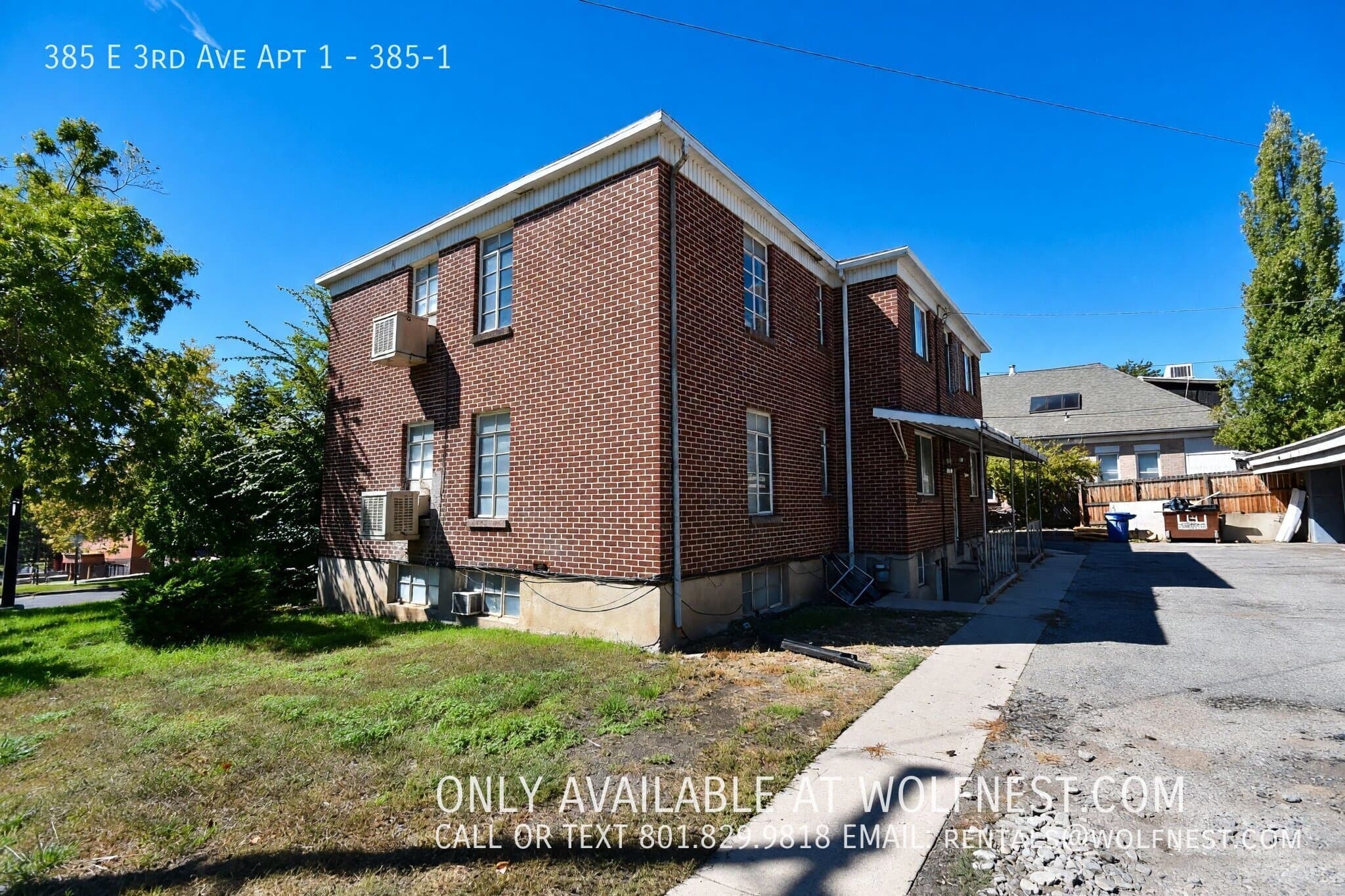 Salt Lake City Apartment: 385 E 3rd Ave