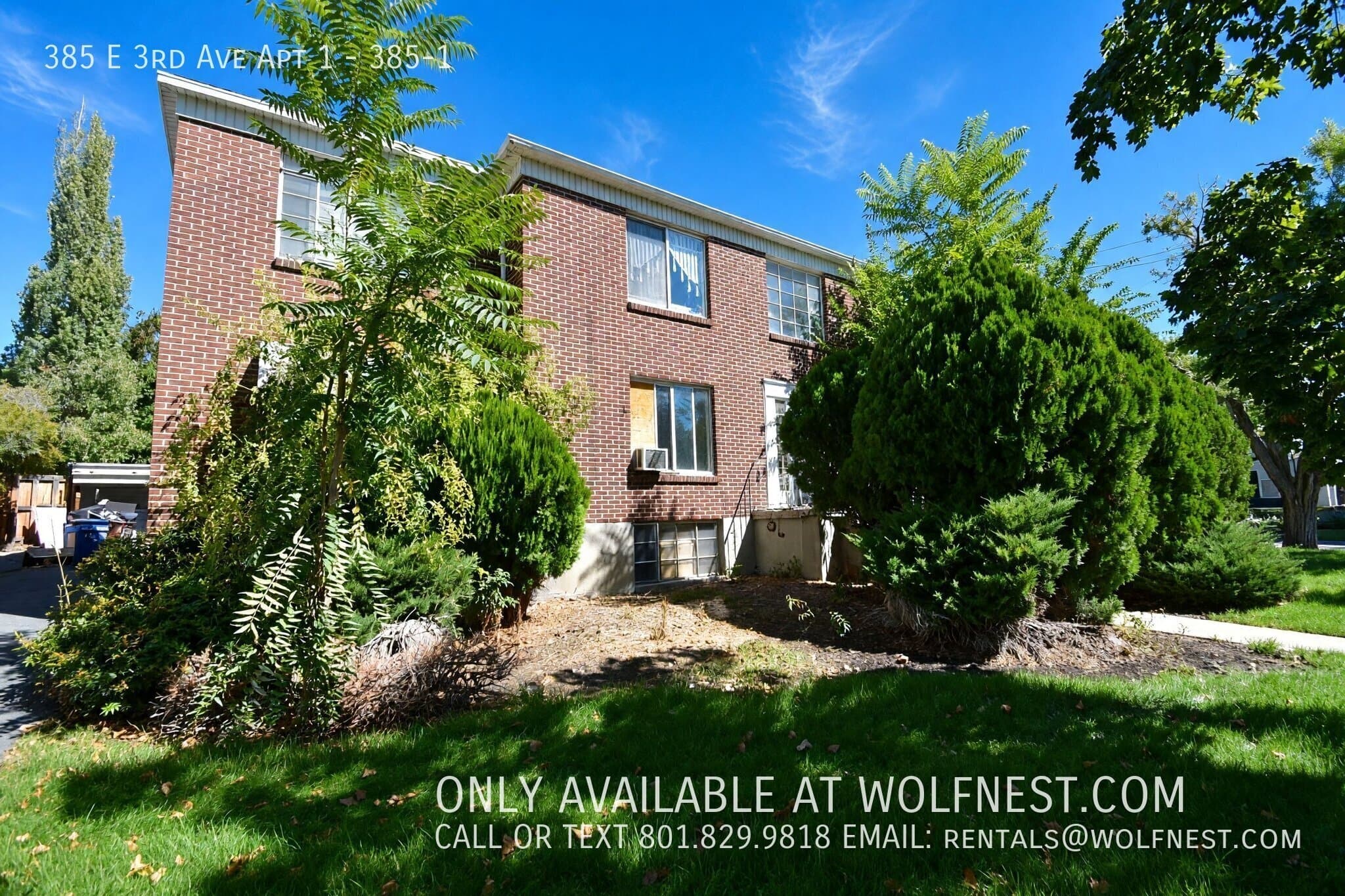 Salt Lake City Apartment: 385 E 3rd Ave
