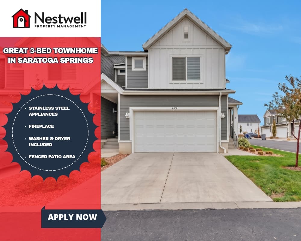Saratoga Springs Townhome: 427 S Fox Chase Ln