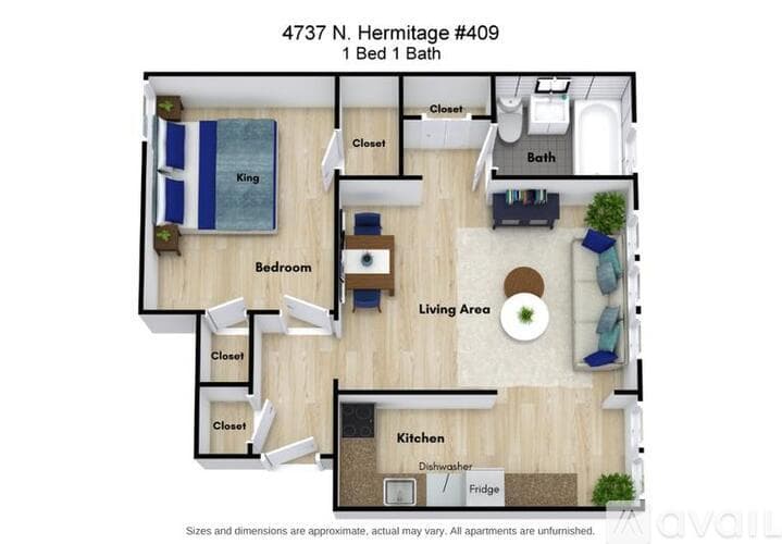 Chicago Apartment: 4737 N Hermitage Ave