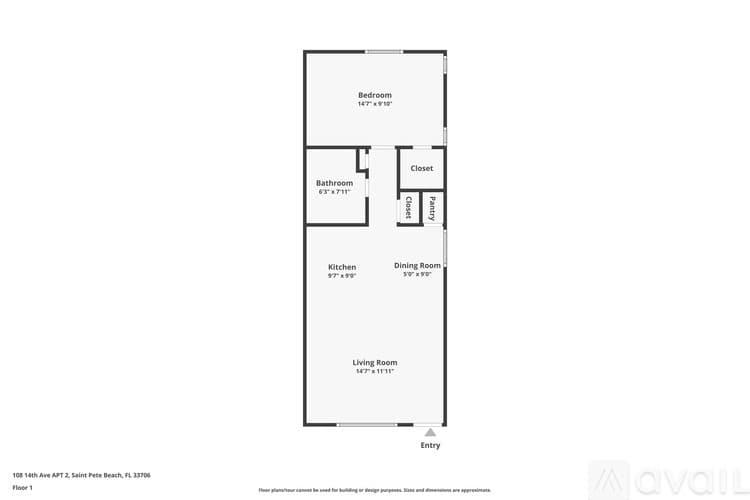 St. Pete Beach Apartment: 108 14th Ave