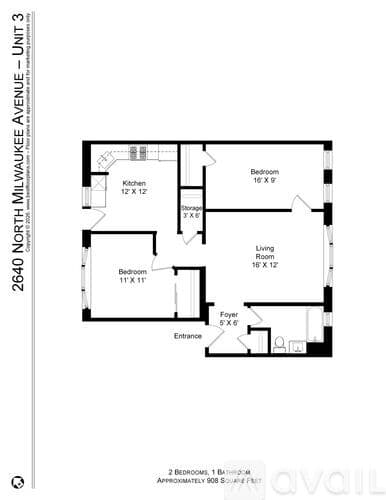 Chicago Apartment: 2638 N Milwaukee Ave