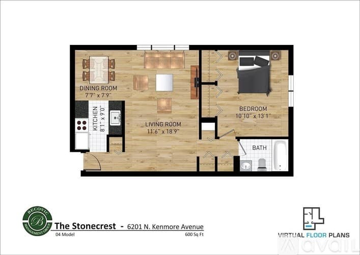 Chicago Apartment: 6201 N Kenmore Ave