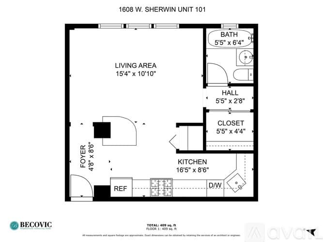Chicago Apartment: 1608 W Sherwin Ave