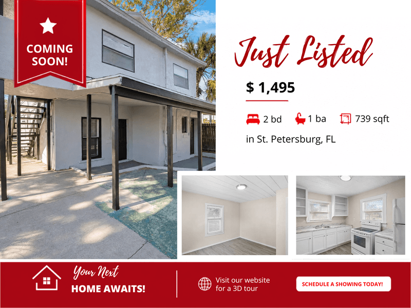 St. Petersburg Condo: 935 Union Street South - Rear Upper