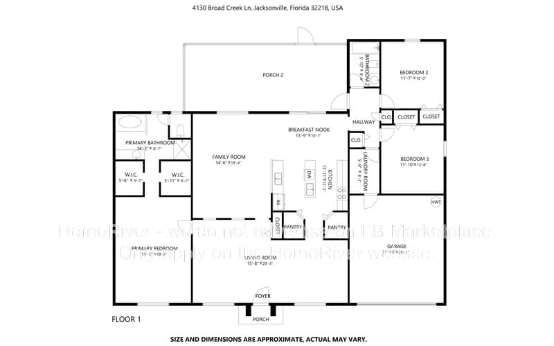 Jacksonville House: 4130 Broad Creek Ln