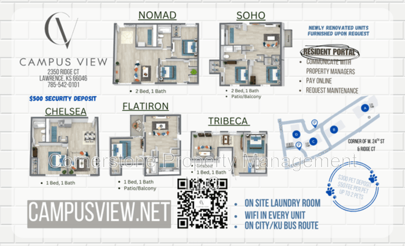 Lawrence Condo: Campus View Apartments
