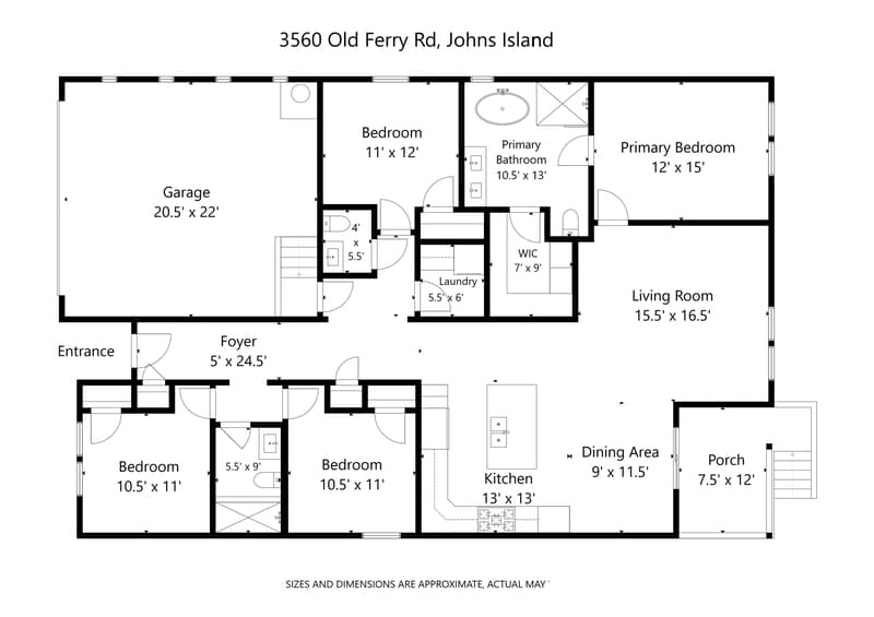 Johns Island House: 3560 Old Ferry Road