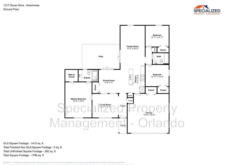 Kissimmee House: 1317 Dover Dr