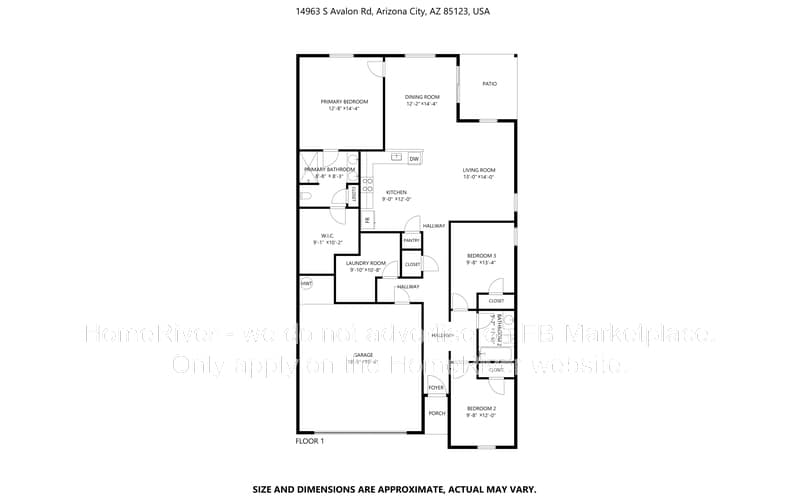 Arizona City House: 14963 S Avalon Rd