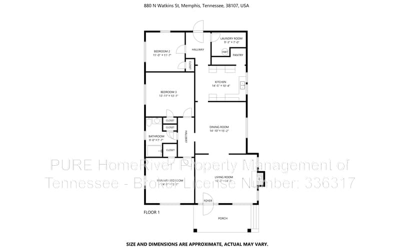 Memphis House: 880 N Watkins St
