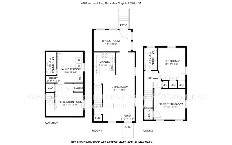 Alexandria Townhome: 4308 Vermont Ave