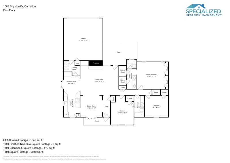 Carrollton House: 1605 Brighton Dr