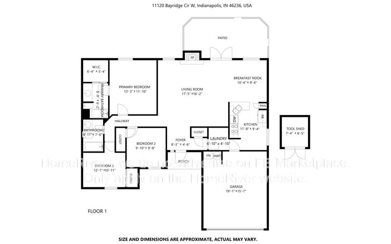 Indianapolis House: 11120 Bayridge Cir W