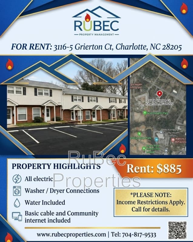 Charlotte Townhome: 3116 Grierton Ct