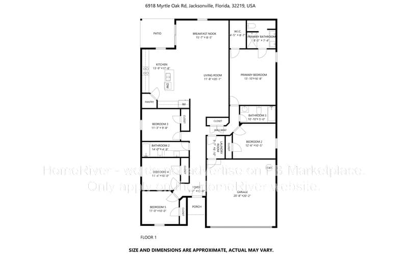 Jacksonville House: 6918 Myrtle Oak Rd