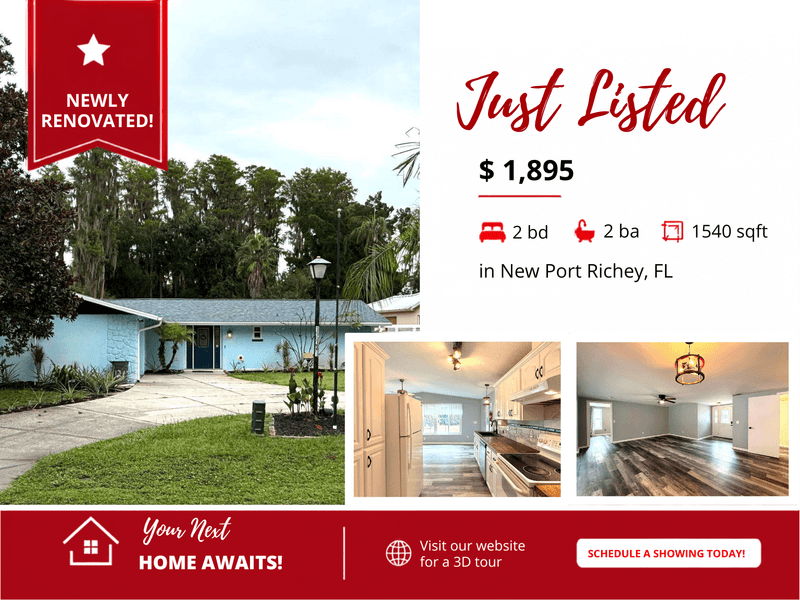 New Port Richey House: 12131 Lacey Drive