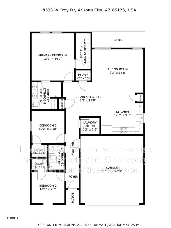 Arizona City House: 8533 W Troy Dr