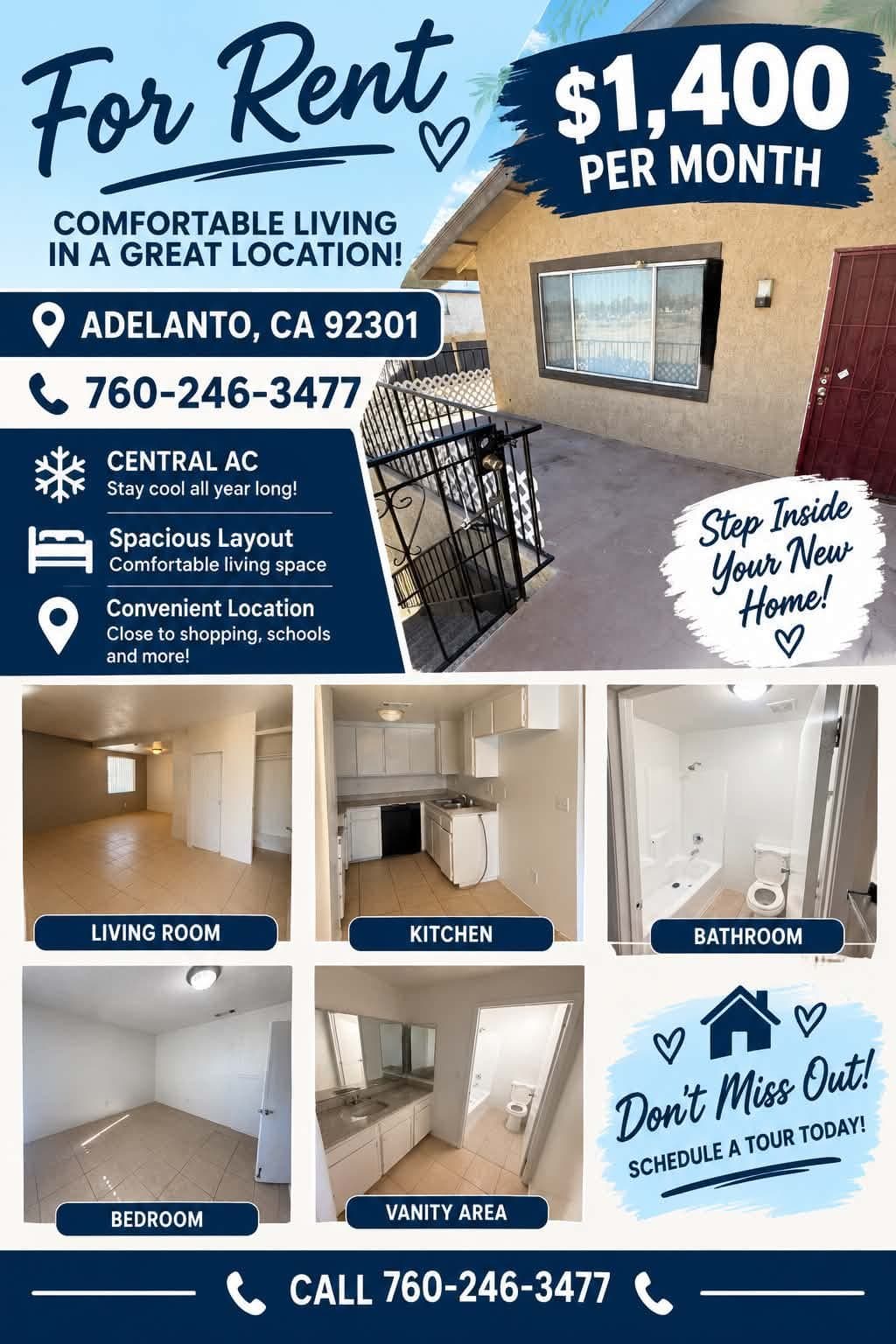 Adelanto Apartment: 18155 Mimosa Rd