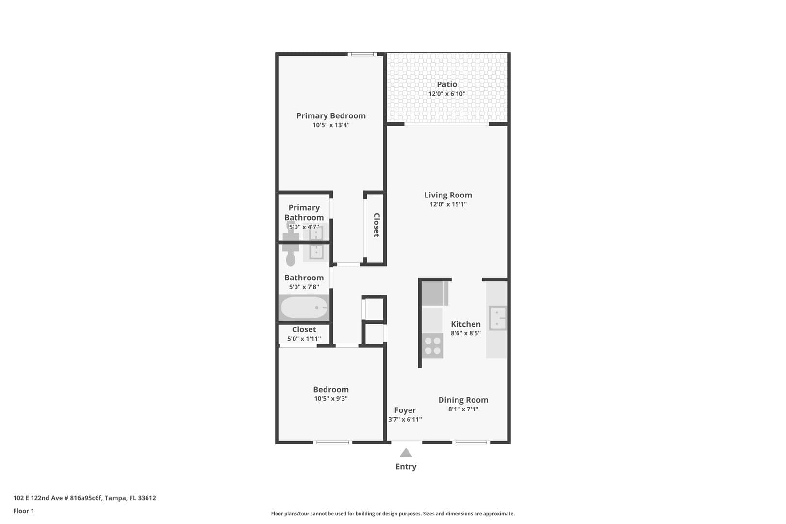 Tampa Apartment: 102 E 122nd Ave, Unit C103