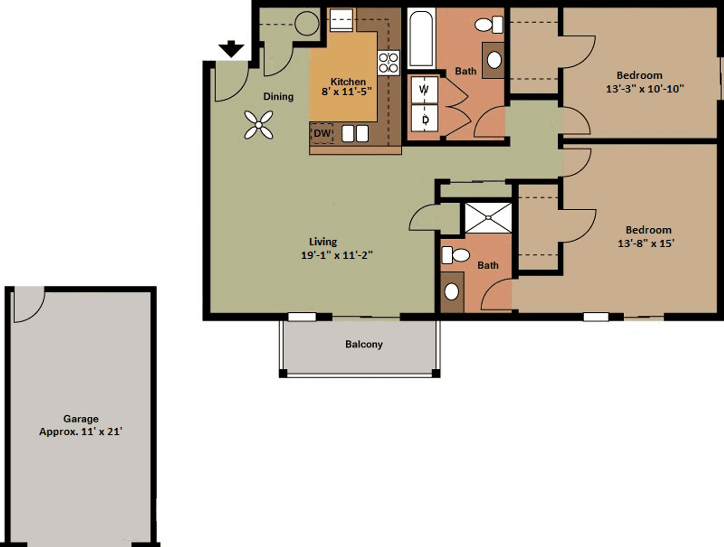 Watertown Apartment: 1301 Juneau Street, 1340, 1342, 1344, 1346, 1348 N. 4th Street Watertown WI 53098