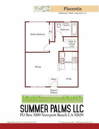 Costa Mesa Apartment: 1846 Placentia Ave.