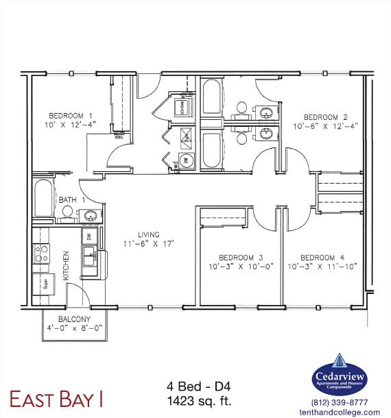 Bloomington Apartment: 2539 Eastgate Lane