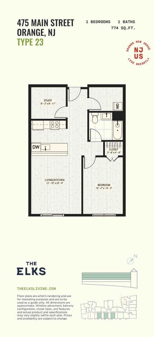 Orange Apartment: 475 Main Street