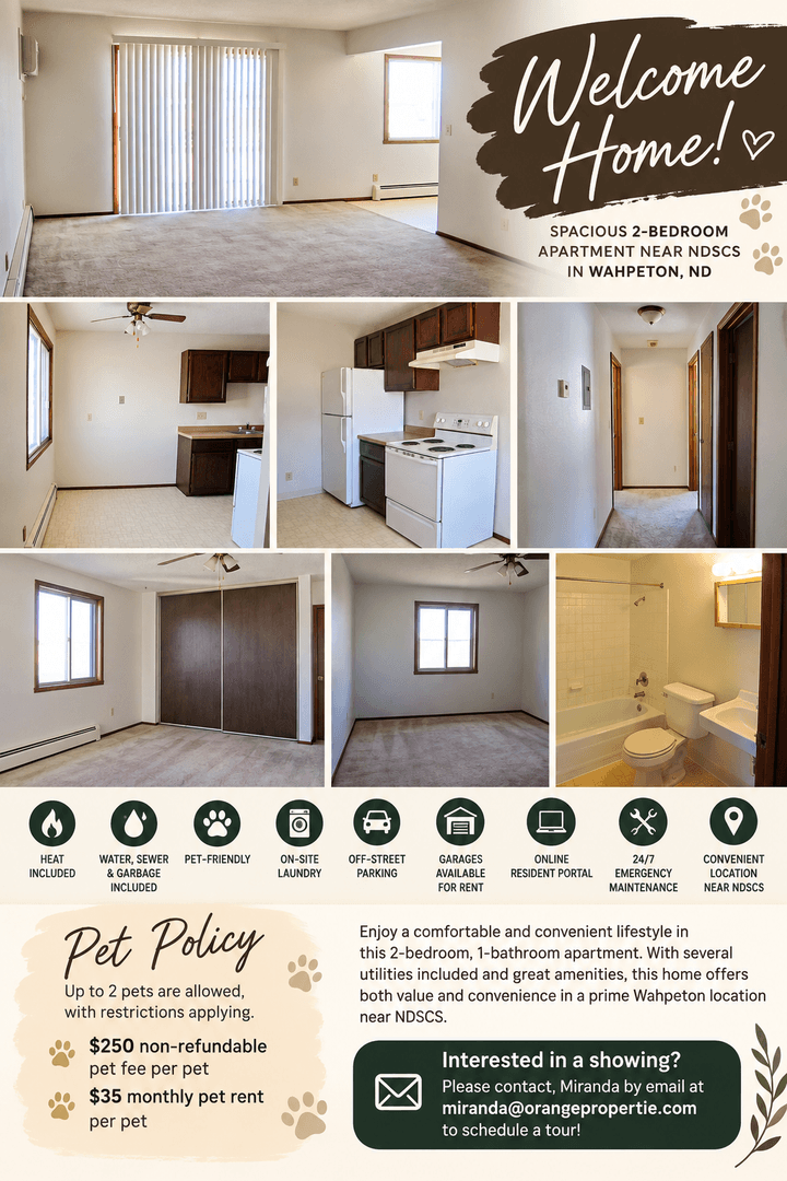 Wahpeton Apartment: 1621 8th St. N.