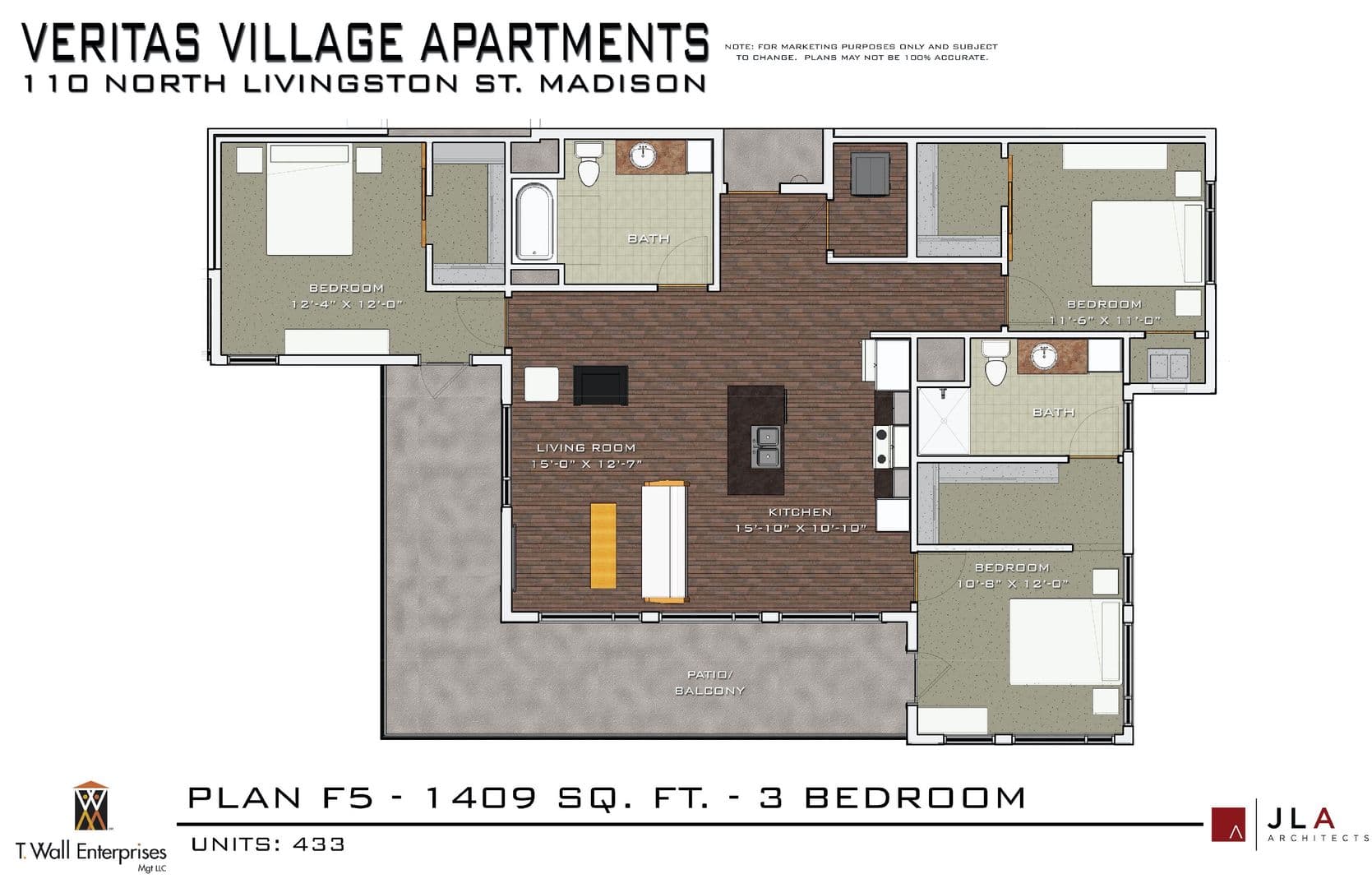 Madison Apartment: 110 N. Livingston St.