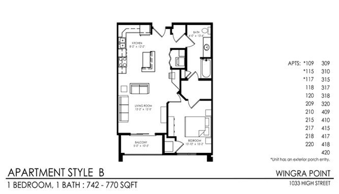 MADISON Apartment: 1033 HIGH ST