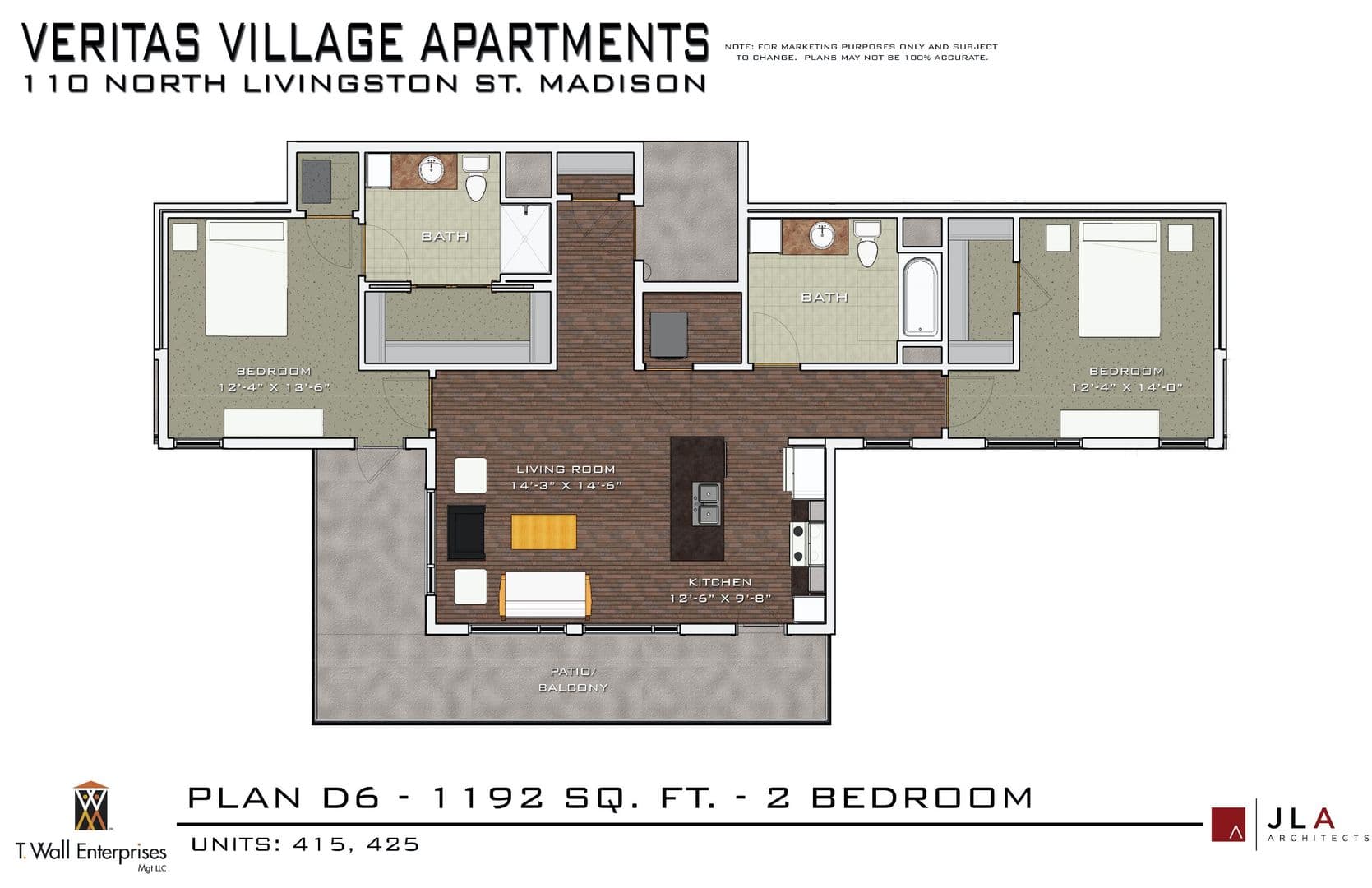 Madison Apartment: 110 N. Livingston St.
