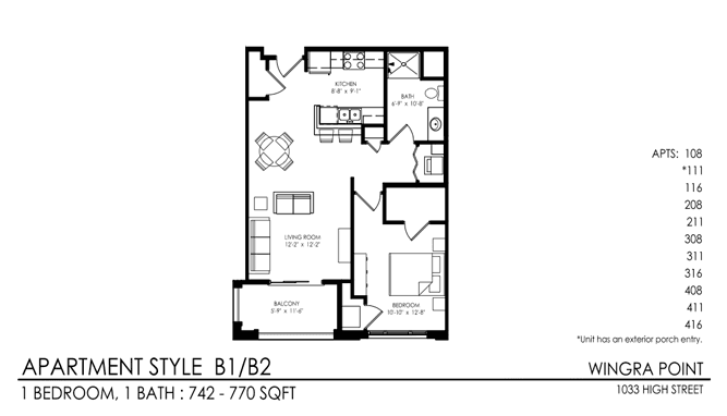 MADISON Apartment: 1033 HIGH ST