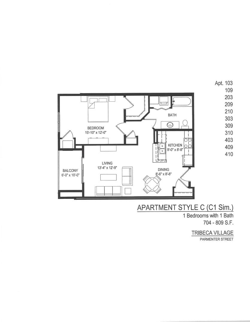 MIDDLETON Apartment: 3700 PARMENTER ST