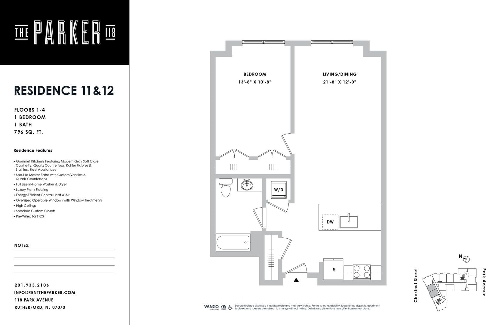 Rutherford Apartment: 118 Park Ave