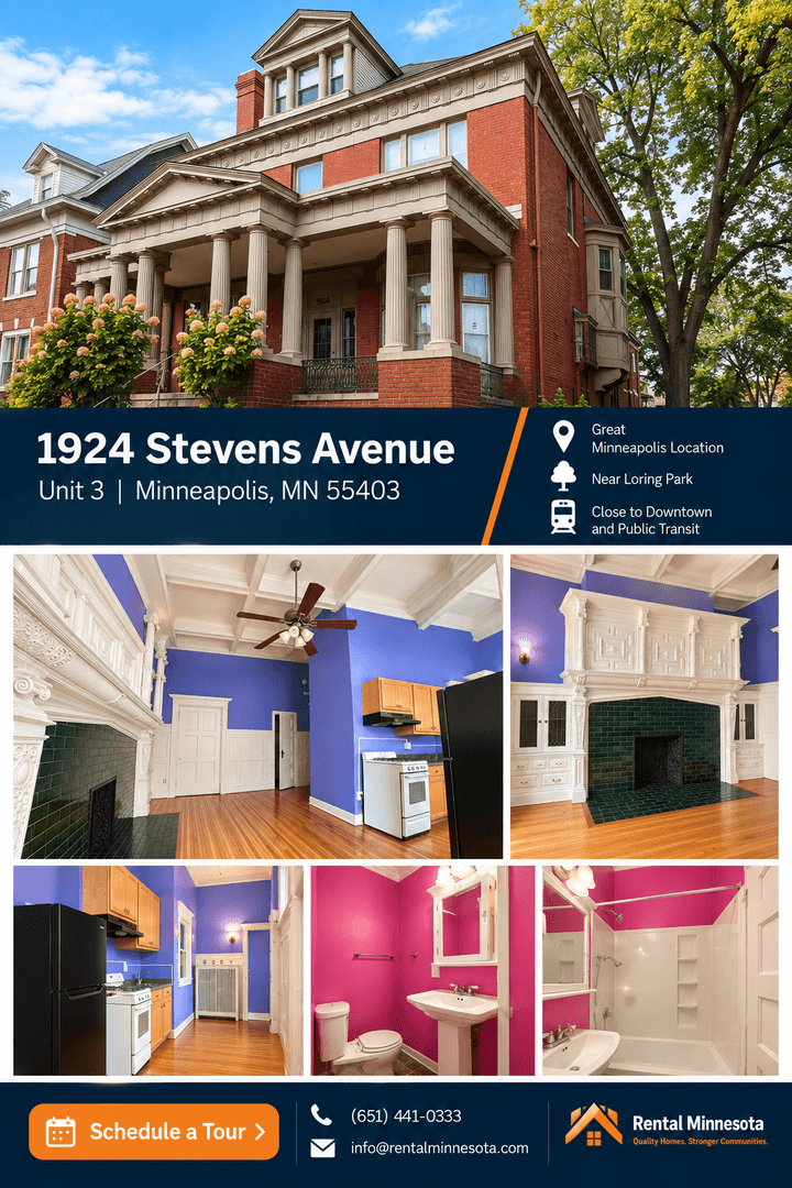 Msp App Apartment for Rent at 1924 Stevens Avenue, Minneapolis, MN | Rentler