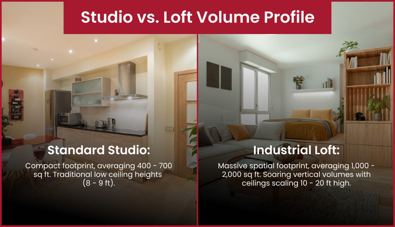Studio vs. Loft Volume Profile