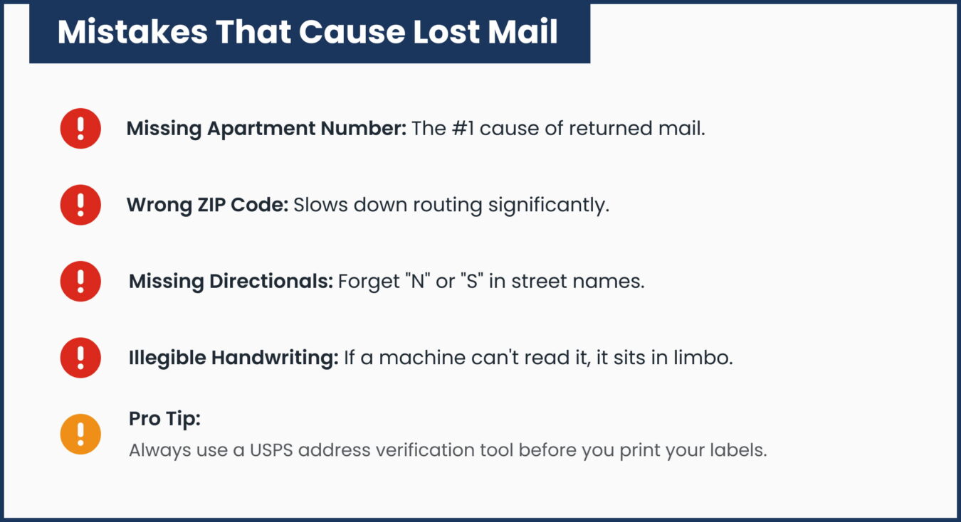 Mistakes That Cause Lost Mail
